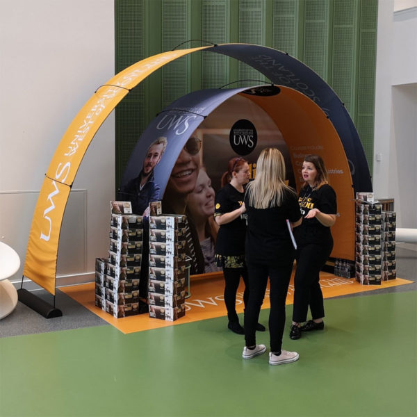 Bannerbow Black Base with Backdrop (University of West of Scotland)
